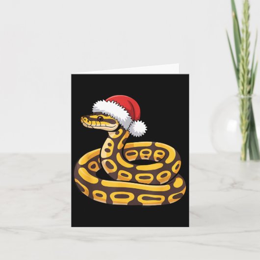 Christmas Ball Python Ugly Xmas Sweater Snake Love Karte (Vorderseite)