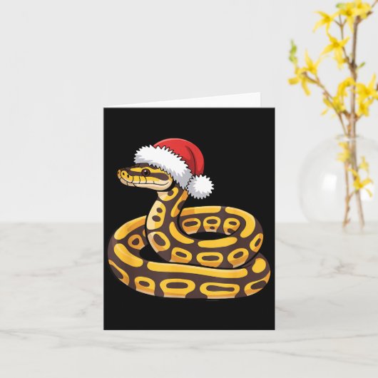 Christmas Ball Python Ugly Xmas Sweater Snake Love Karte (Gelbe Blume)