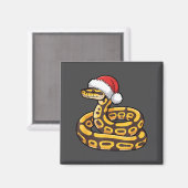 Christmas Ball Python Ugly Xmas Sweater Snake Love Magnet (Vorderseite/Rückseite)