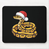 Christmas Ball Python Ugly Xmas Sweater Snake Love Mousepad (Vorne)