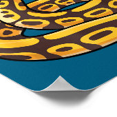 Christmas Ball Python Ugly Xmas Sweater Snake Love Poster (Ecke)