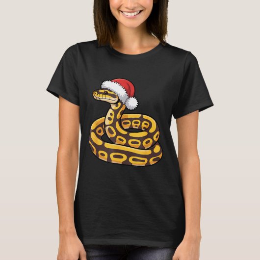 Christmas Ball Python Ugly Xmas Sweater Snake Love T-Shirt (Vorderseite)