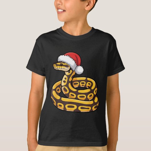 Christmas Ball Python Ugly Xmas Sweater Snake Love T-Shirt (Vorderseite)