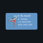 Christmas Ballerina Address Labels Adressaufkleber<br><div class="desc">Acryl- und Tintenmalerei einer kleinen Weihnachtsballerina,  die in einem Schneesturm tanzt</div>