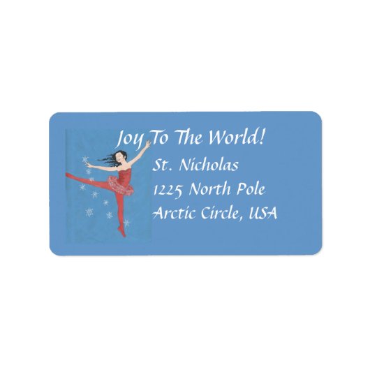 Christmas Ballerina Address Labels Adressaufkleber (Vorne)