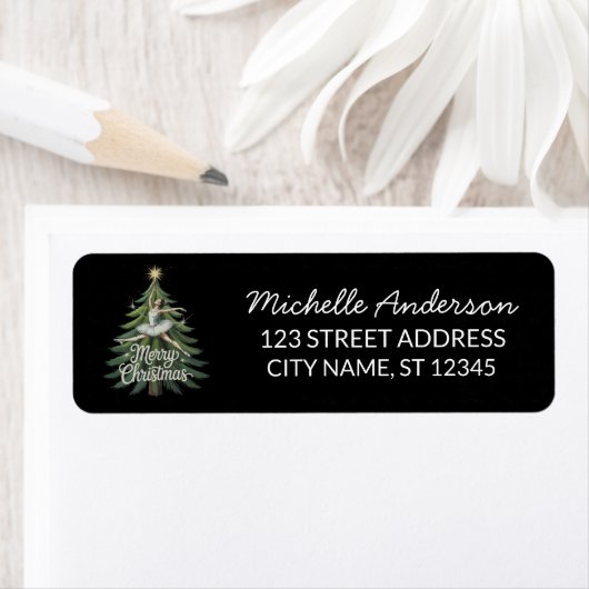 Christmas ballet Ballerina dancer Return Address (Insitu)