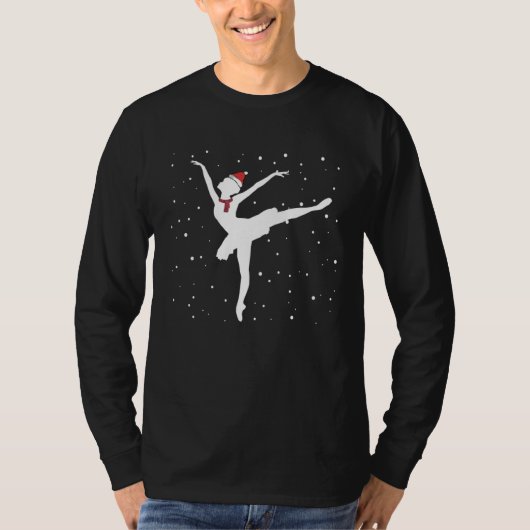 Christmas Ballet Costume Ballerina Silhouette Danc T-Shirt (Vorderseite)