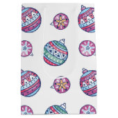 Christmas Balls – Red, Green, Blue & Pink Mittlere Geschenktüte (Rückseite)