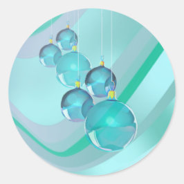 CHRISTMAS BALLS & RIBBON VON SHARON SHARPE RUNDER AUFKLEBER