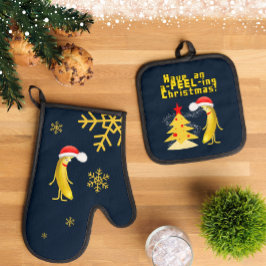 Christmas banana ofenhandschuh & Topflappen-Set