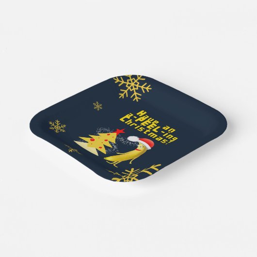 Christmas banana pappteller (Gewinkelt)