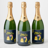 Christmas banana schaumweinetikett (Flaschen)