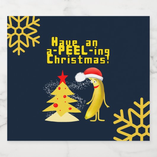Christmas banana schaumweinetikett (Einzelnes Label)