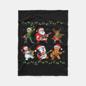Christmas Band Santa Elf Reindeer Guitar Rock And  Fleecedecke (Vorderseite)
