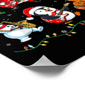 Christmas Band Santa Elf Reindeer Guitar Rock And Poster (Ecke)