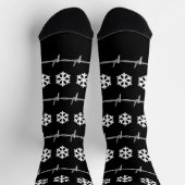 Christmas Barbed Wire Goth Punk Festive Socken (Oben)