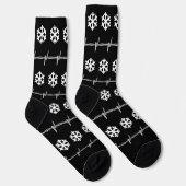 Christmas Barbed Wire Goth Punk Festive Socken (Rechts)