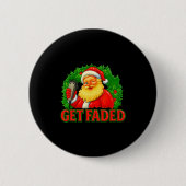 Christmas Barber Get Faded  Button (Vorderseite)