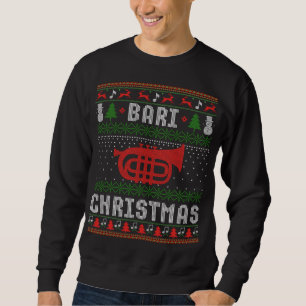 Christmas Bari Ugly Sweater Baritone Lover Xmas Gi Sweatshirt