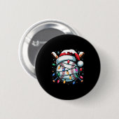 Christmas Baseball Boy Youth Kid Men Santa Hat Xma Button (Vorne & Hinten)