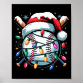 Christmas Baseball Boy Youth Kid Men Santa Hat Xma Poster (Vorne)