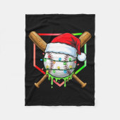 Christmas Baseball Drip Ice Cream Drip Baseball Lo Fleecedecke (Vorderseite)