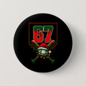 Christmas Baseball Drip Number 67 Player Or 67th B Button (Vorderseite)