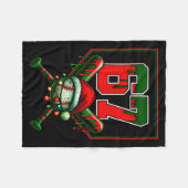 Christmas Baseball Drip Number 67 Player Or 67th B Fleecedecke (Vorderseite (Horizontal))