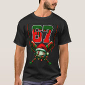 Christmas Baseball Drip Number 67 Player Or 67th B T-Shirt (Vorderseite)