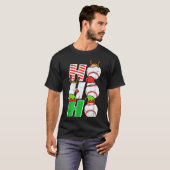 Christmas Baseball Ho Ho Ho Funny Xmas Srts Men Bo T-Shirt (Vorne ganz)