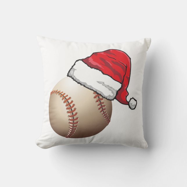Christmas Baseball Leopard Kissen (Vorderseite)