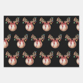 Christmas Baseball Lover Gift Player Xmas Sports Geschenkpapier Set (Vorderseite)