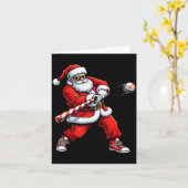 Christmas Baseball Player Santa Funny Xmas Boys Me Karte (Gelbe Blume)