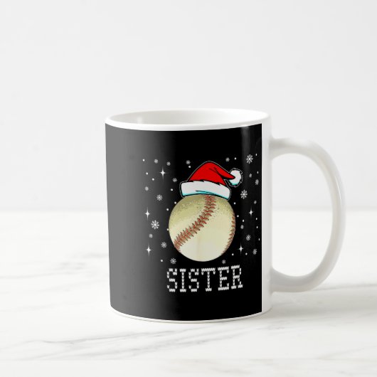 Christmas Baseball Sister Xmas Santa Hat Kids Boys Kaffeetasse (Rechts)
