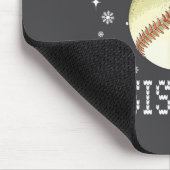 Christmas Baseball Sister Xmas Santa Hat Kids Boys Mousepad (Ecke)