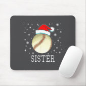 Christmas Baseball Sister Xmas Santa Hat Kids Boys Mousepad (Mit Mouse)