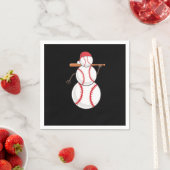 Christmas Baseball Snowman Serviette (Beispiel)