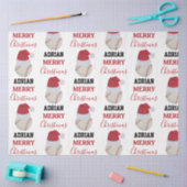 Christmas Baseball Sports Ball Custom Name Seidenpapier (Basteln)