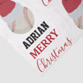 Christmas Baseball Sports Ball Custom Name Seidenpapier (Ausschnitt)