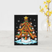 Christmas Baseball Tree Lights Xmas Karte (Gelbe Blume)