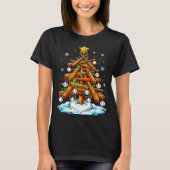 Christmas Baseball Tree Lights Xmas  T-Shirt (Vorderseite)