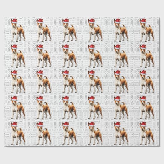 Christmas Basenji Dog Lover Holiday Geschenkpapier (Flach)