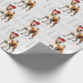 Christmas Basenji Dog Lover Holiday Geschenkpapier (Ecke)