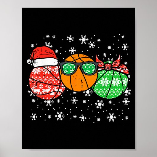 Christmas Basket Santa Cute Xmas Srts Men Boys Kid Poster (Vorne)