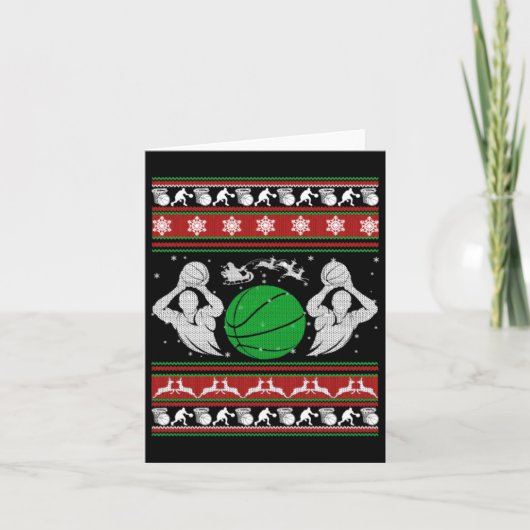 Christmas Basketball Gift Karte (Vorderseite)