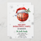 Christmas basketball party invitation einladung (Vorne/Hinten)