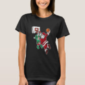 Christmas Basketball Player Santa Dunk Xmas T-Shirt (Vorderseite)