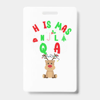 Christmas Basketball Reindeer Funny Santa Hat Xmas Ausweis
