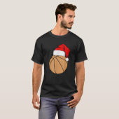 Christmas Basketball Santa  T-Shirt (Vorne ganz)