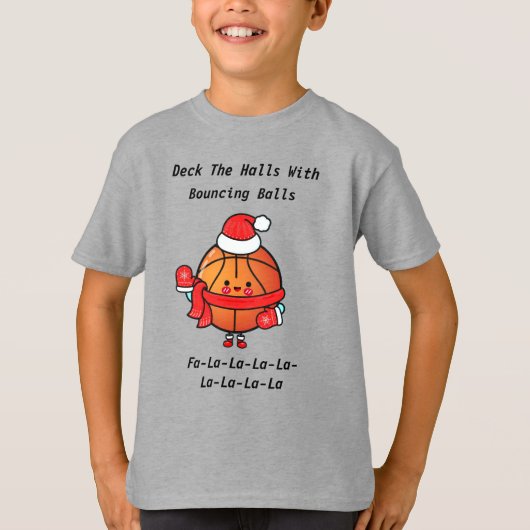 Christmas Basketball Whimsy T-Shirt (Vorderseite)
